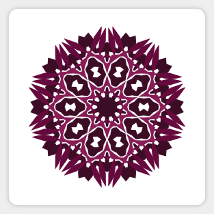 Pink Shades Leaf Mandala Magnet